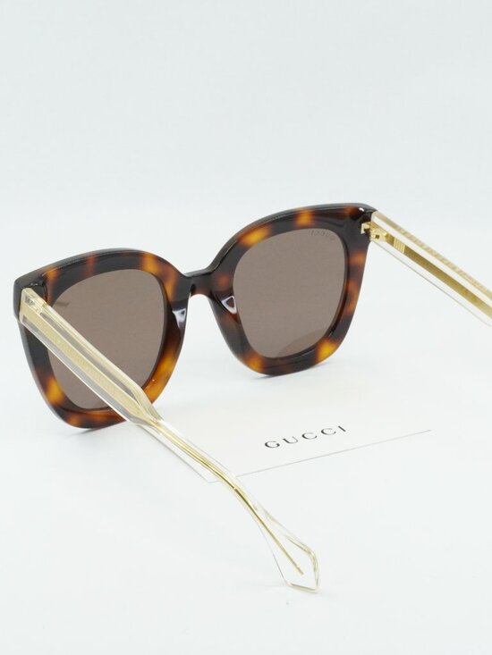 Gucci GG0564SN 002 Cat Eye Sunglasses - Havana / Brown main image 8